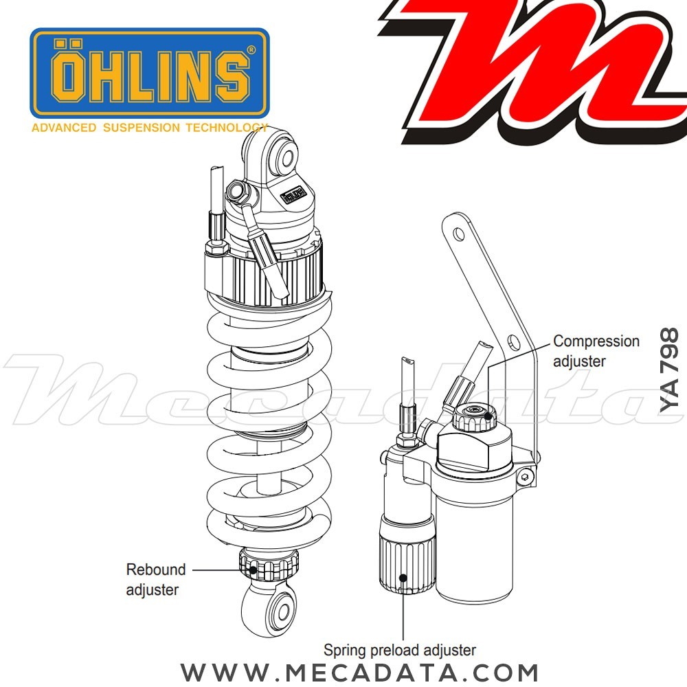 Amortisseur Ohlins ~ YA 798 (S46HR1C1S) 