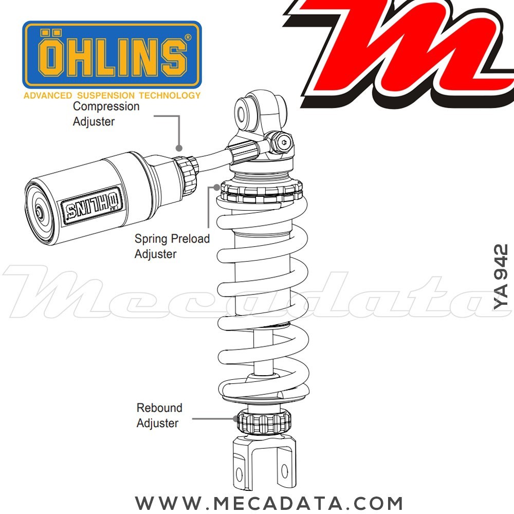 Amortisseur Ohlins ~ YA 942 (S36HR1C1) 