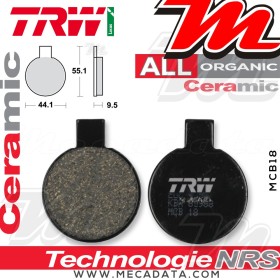 Plaquettes de frein Arrière ~ TRW Lucas MCB 18 