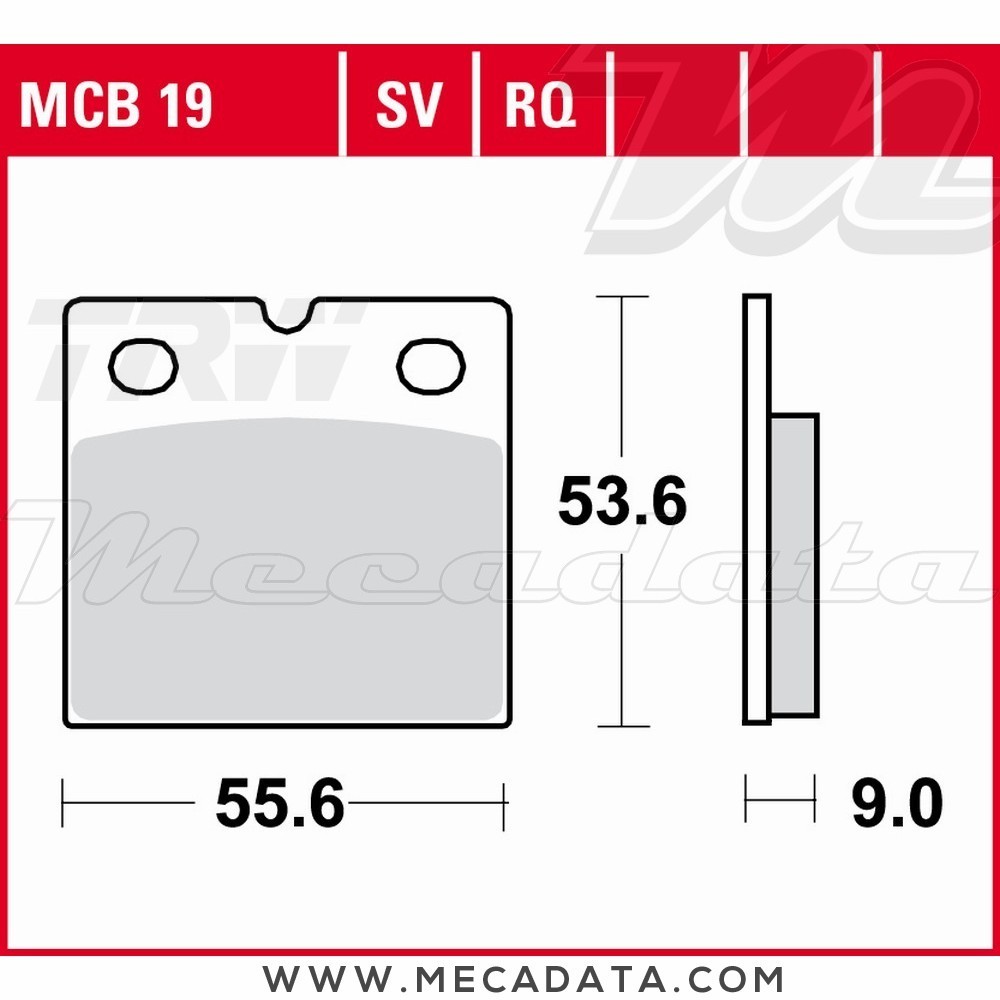 Plaquettes de frein Avant ~ TRW Lucas MCB 19 SV 