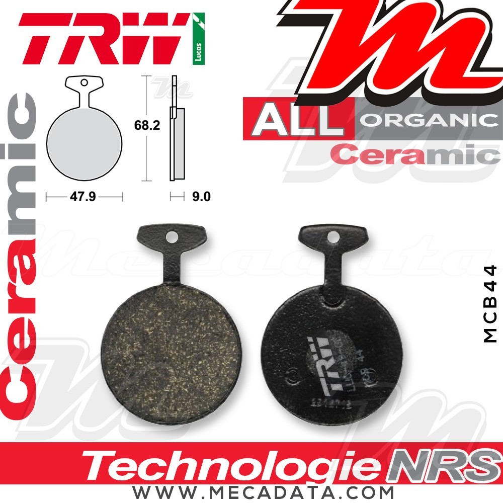 Plaquettes de frein Avant ~ TRW Lucas MCB 44 