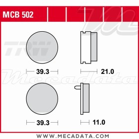 Plaquettes de frein Arrière ~ TRW Lucas MCB 502 