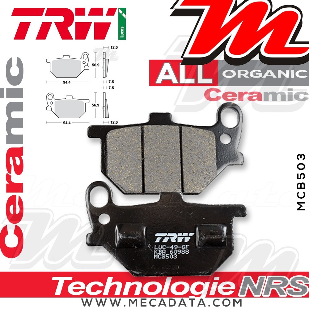 Plaquettes de frein Avant ~ TRW Lucas MCB 503 