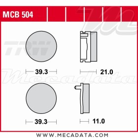 Plaquettes de frein Avant ~ TRW Lucas MCB 504 