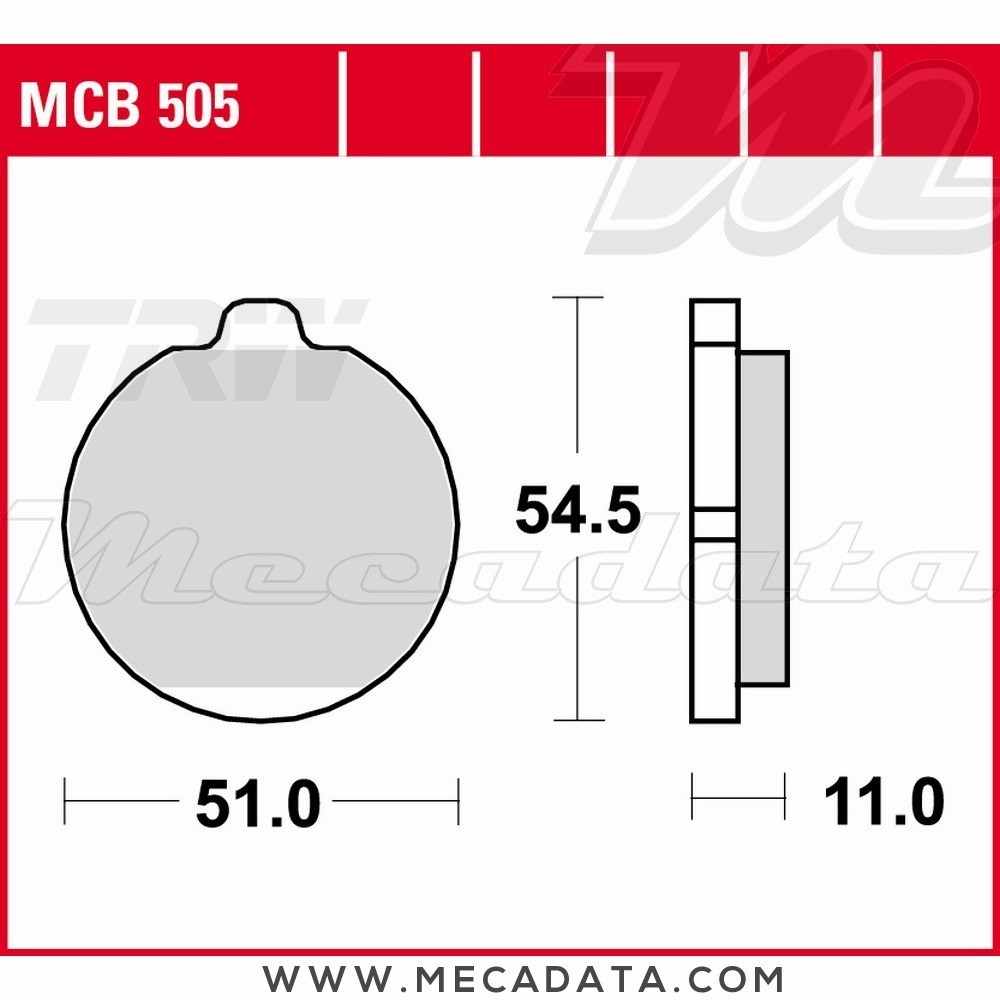 Plaquettes de frein Avant ~ TRW Lucas MCB 505 