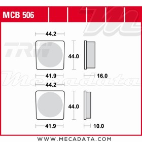 Plaquettes de frein Arrière ~ TRW Lucas MCB 506 