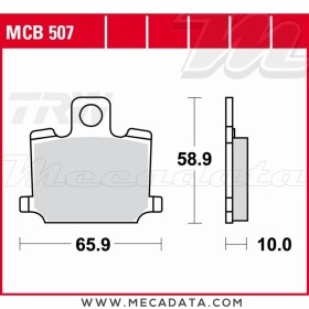 Plaquettes de frein Arrière ~ TRW Lucas MCB 507 