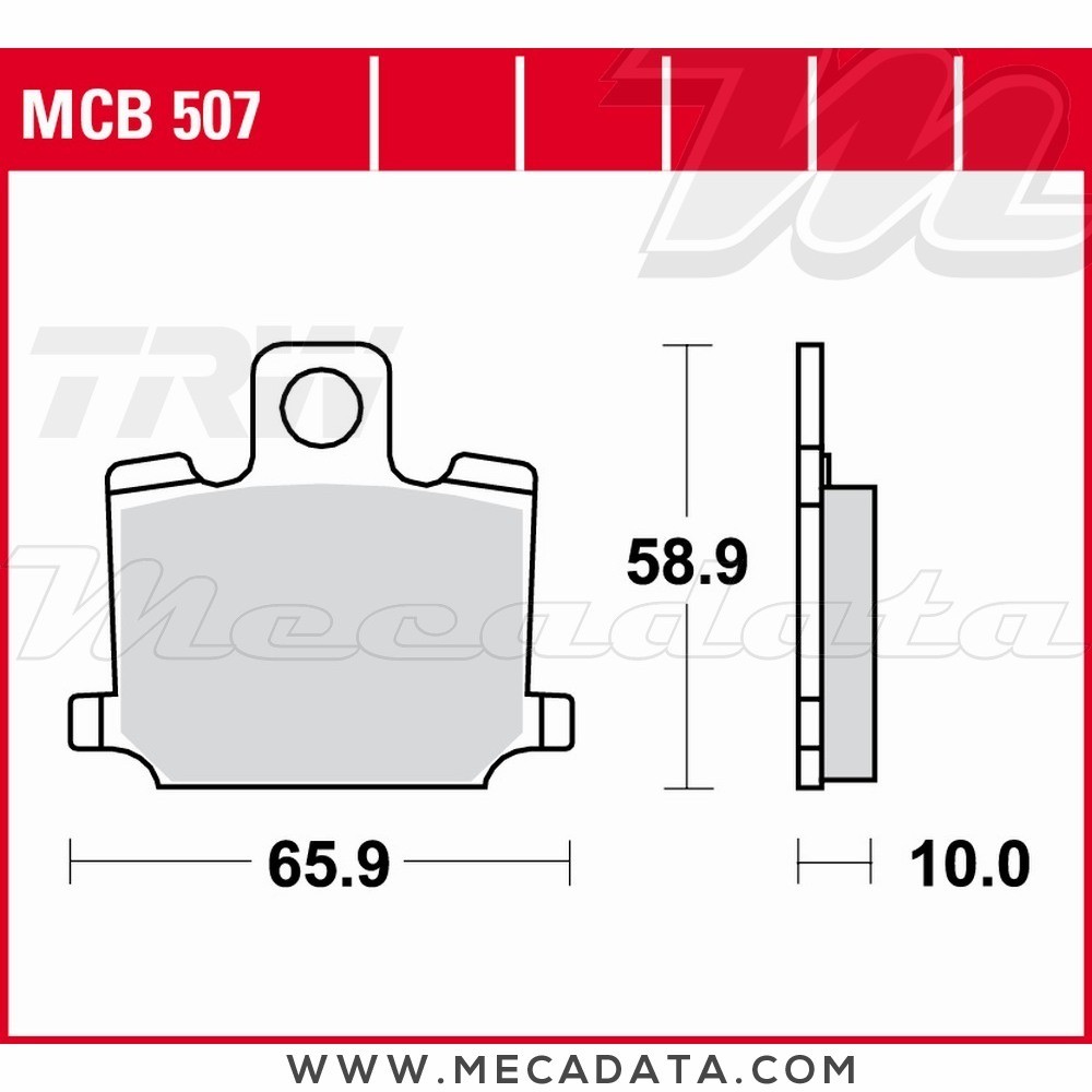 Plaquettes de frein Arrière ~ TRW Lucas MCB 507 
