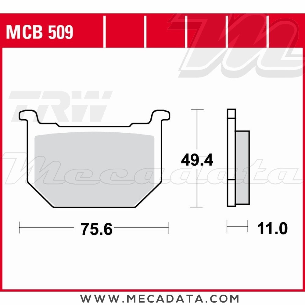 Plaquettes de frein Avant ~ TRW Lucas MCB 509 