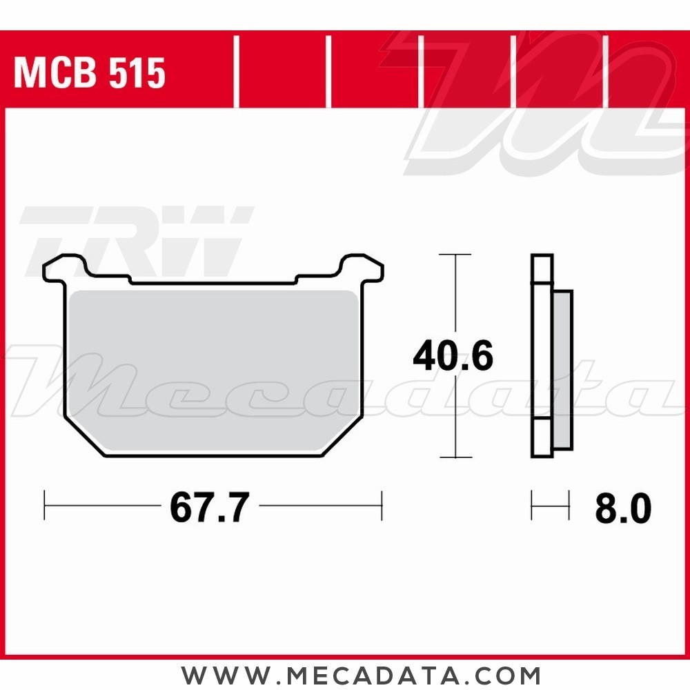 Plaquettes de frein Avant ~ TRW Lucas MCB 515 