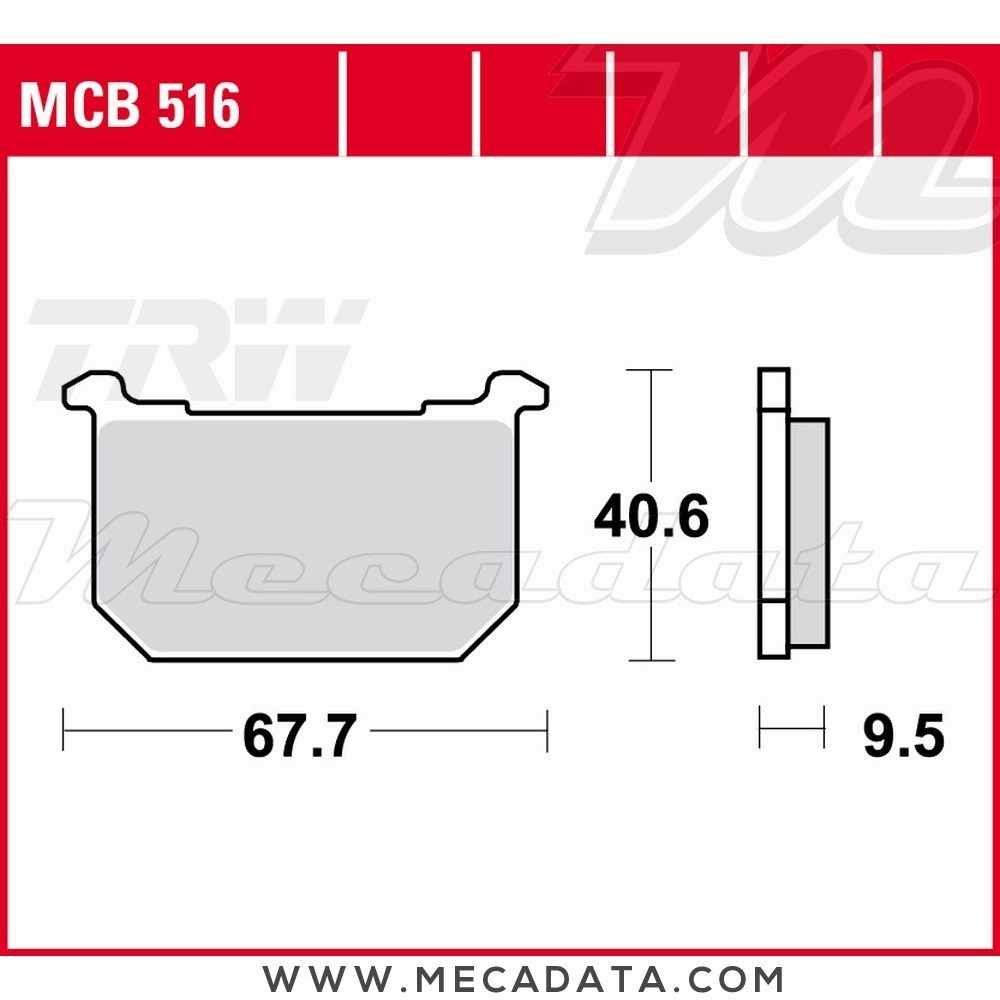 Plaquettes de frein Avant ~ TRW Lucas MCB 516 