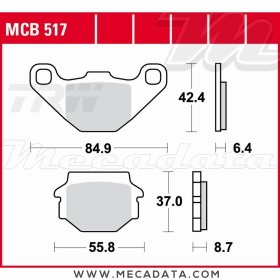 Plaquettes de frein Arrière ~ TRW Lucas MCB 517 
