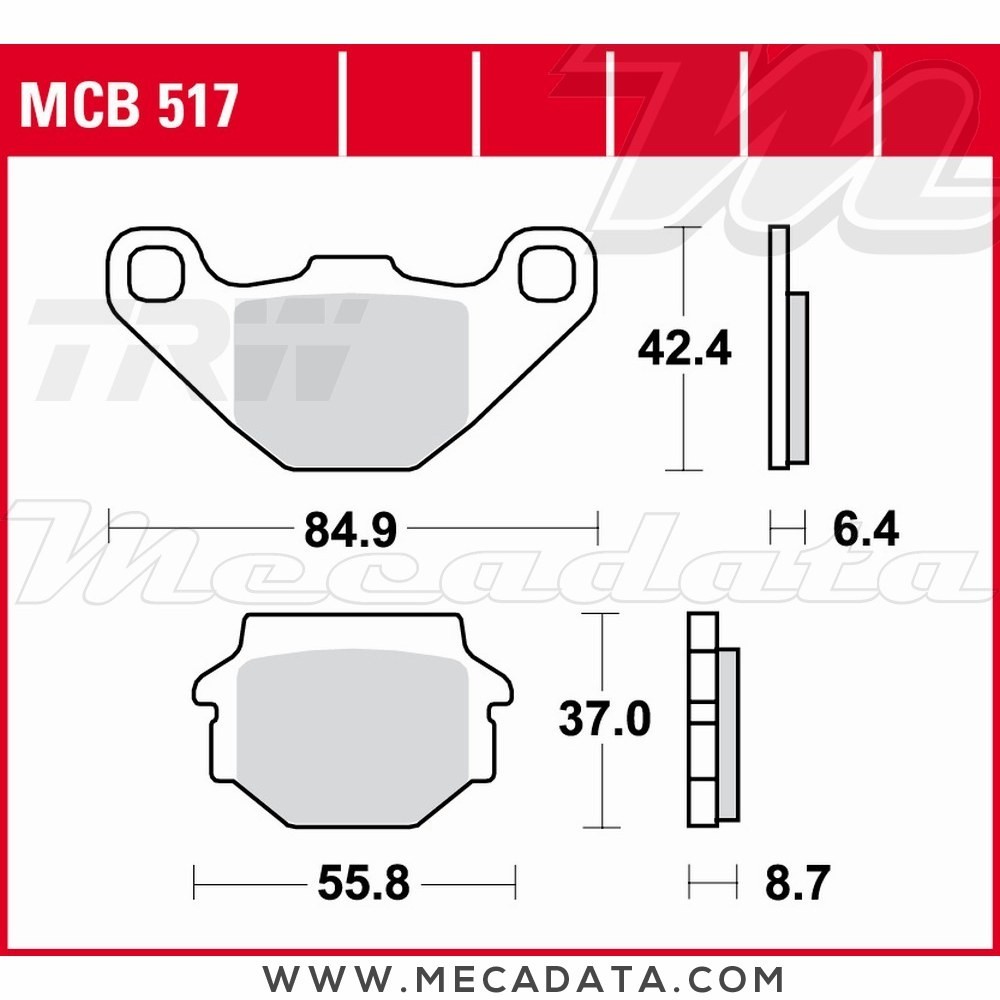 Plaquettes de frein Arrière ~ TRW Lucas MCB 517 