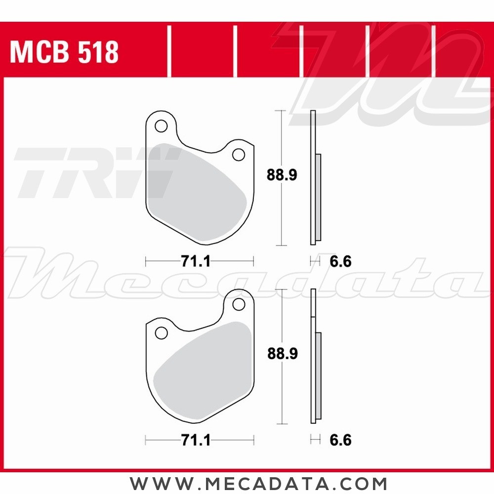 Plaquettes de frein Avant ~ TRW Lucas MCB 518 
