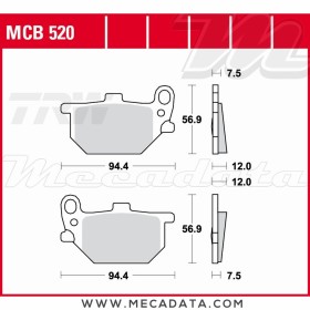 Plaquettes de frein Avant ~ TRW Lucas MCB 520 