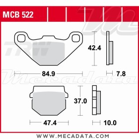 Plaquettes de frein Avant ~ TRW Lucas MCB 522 