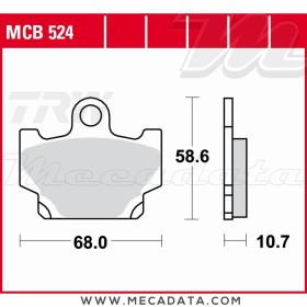 Plaquettes de frein Avant ~ TRW Lucas MCB 524 