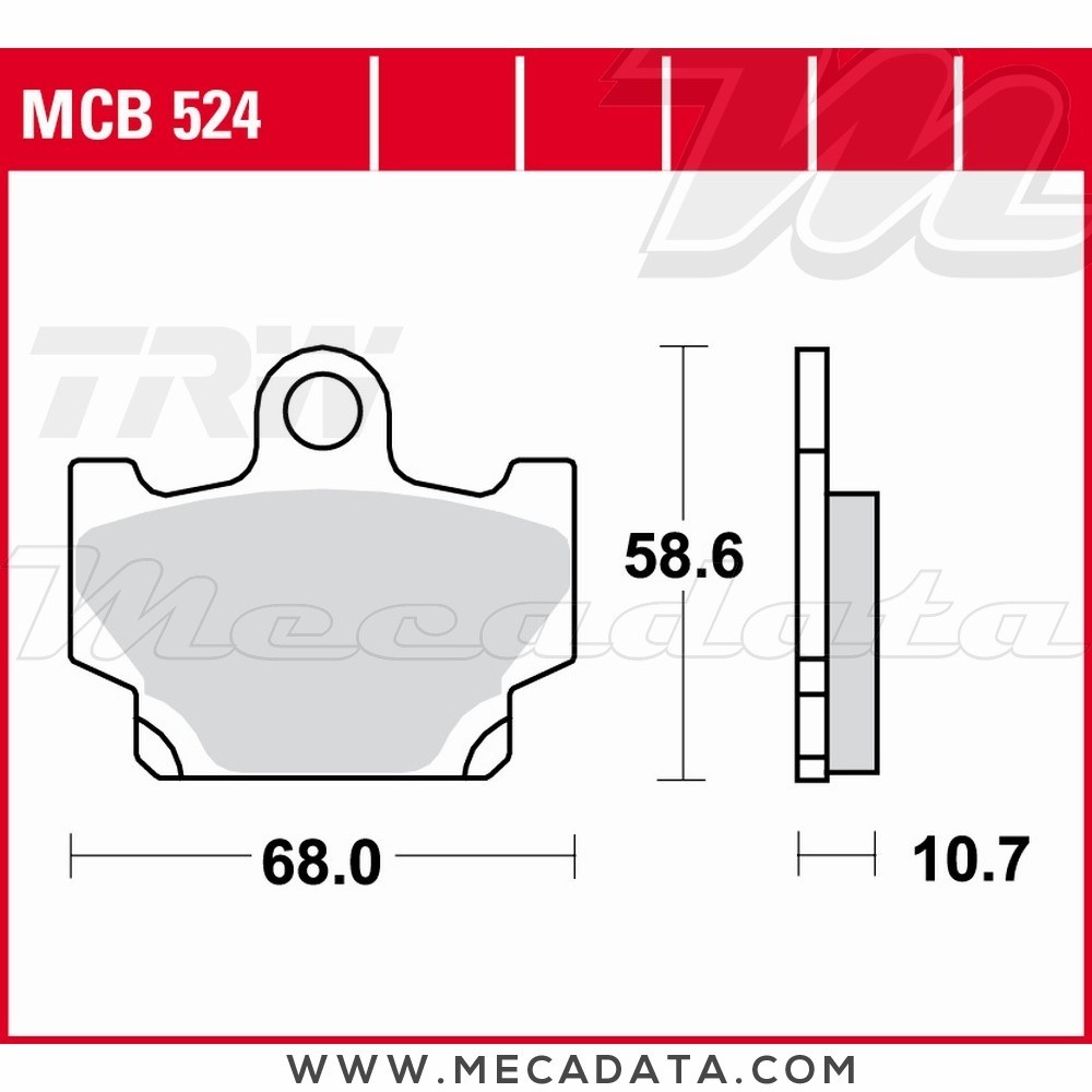 Plaquettes de frein Avant ~ TRW Lucas MCB 524 