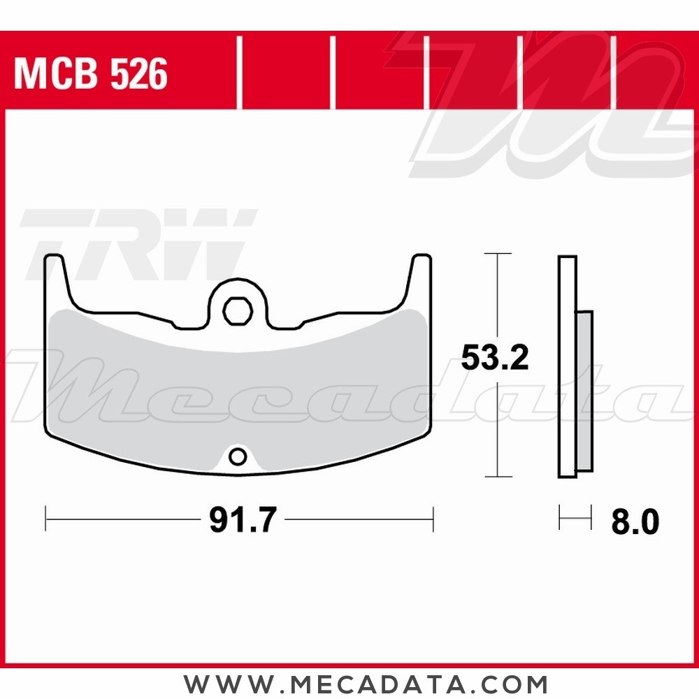 Plaquettes de frein Avant ~ TRW Lucas MCB 526 