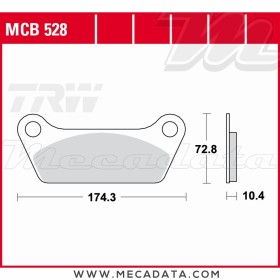 Plaquettes de frein Avant ~ TRW Lucas MCB 528 