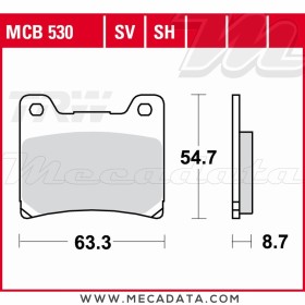 Plaquettes de frein Avant ~ TRW Lucas MCB 530 SV 