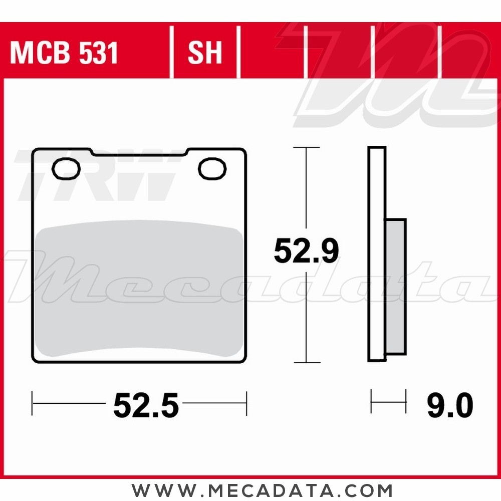 Plaquettes de frein Avant ~ TRW Lucas MCB 531 