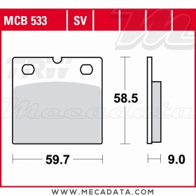Plaquettes de frein Avant ~ TRW Lucas MCB 533 SV 