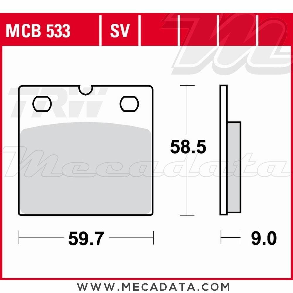 Plaquettes de frein Avant ~ TRW Lucas MCB 533 SV 