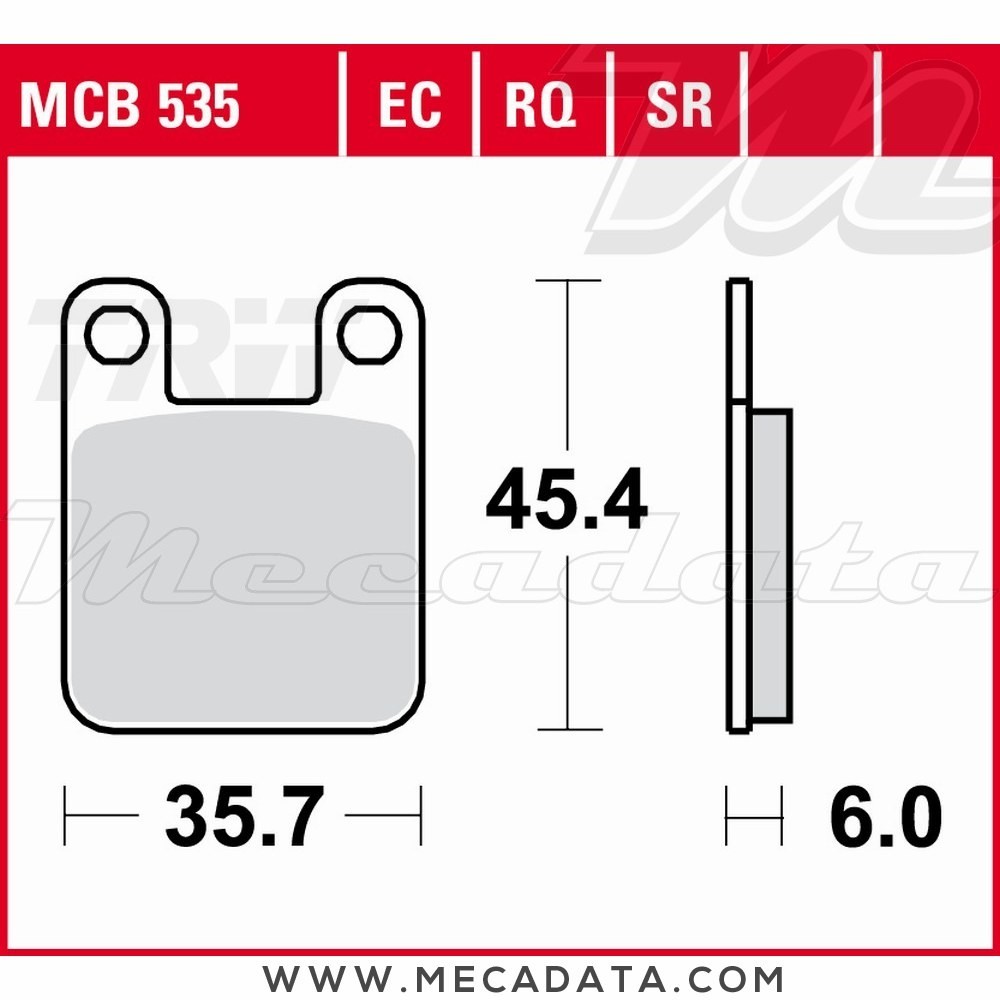 Plaquettes de frein Avant ~ TRW Lucas MCB 535 SR 