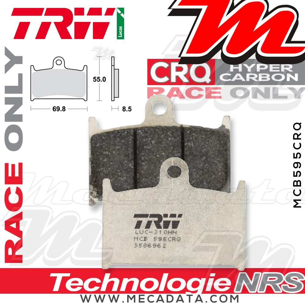 Plaquettes de frein Avant ~ TRW Lucas MCB 595 CRQ 