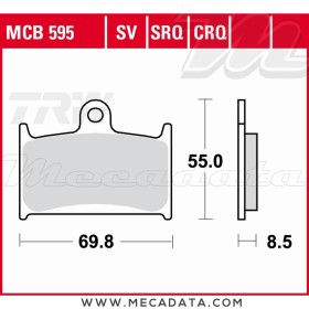 Plaquettes de frein Avant ~ TRW Lucas MCB 595 CRQ 