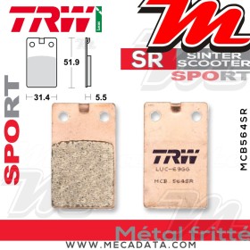 Plaquettes de frein Arrière ~ TRW Lucas MCB 564 SR 