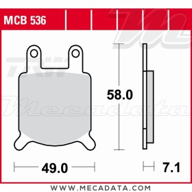 Plaquettes de frein Avant ~ TRW Lucas MCB 536 