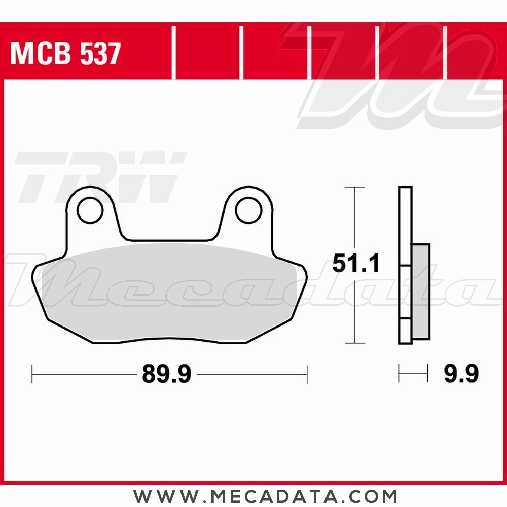Plaquettes de frein Avant ~ TRW Lucas MCB 537 