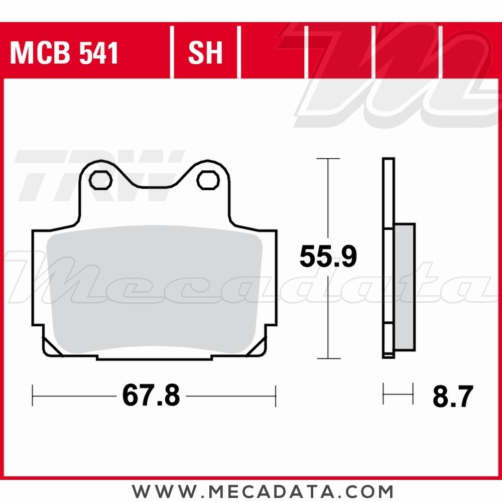 Plaquettes de frein Avant ~ TRW Lucas MCB 541 