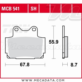 Plaquettes de frein Avant ~ TRW Lucas MCB 541 SH 