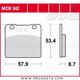 Plaquettes de frein Avant ~ TRW Lucas MCB 542 