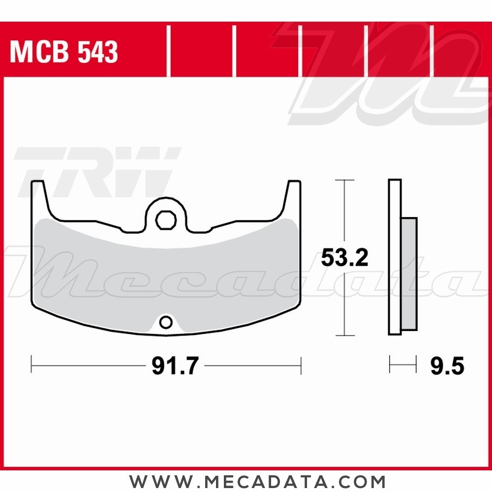 Plaquettes de frein Arrière ~ TRW Lucas MCB 543 