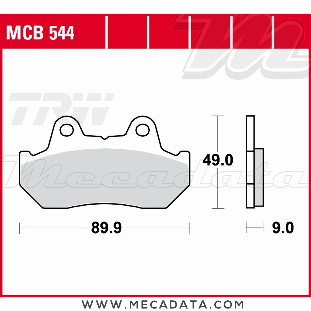 Plaquettes de frein Avant ~ TRW Lucas MCB 544 