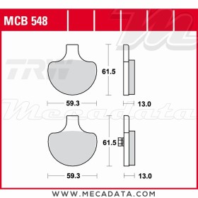Plaquettes de frein Avant ~ TRW Lucas MCB 548 