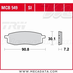 Plaquettes de frein Avant ~ TRW Lucas MCB 549 