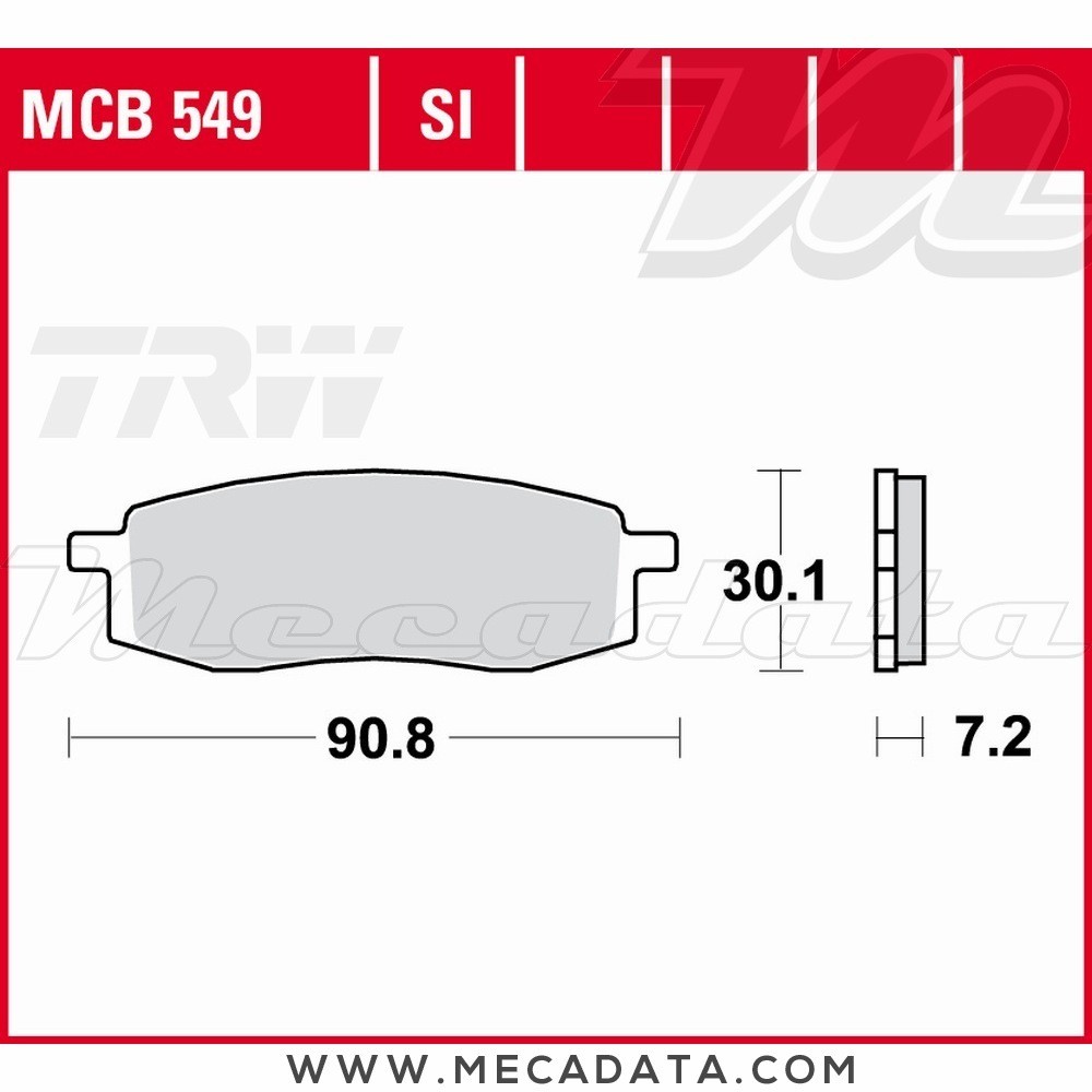 Plaquettes de frein Avant ~ TRW Lucas MCB 549 