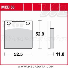 Plaquettes de frein Avant ~ TRW Lucas MCB 55 