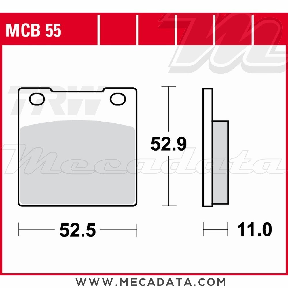 Plaquettes de frein Avant ~ TRW Lucas MCB 55 