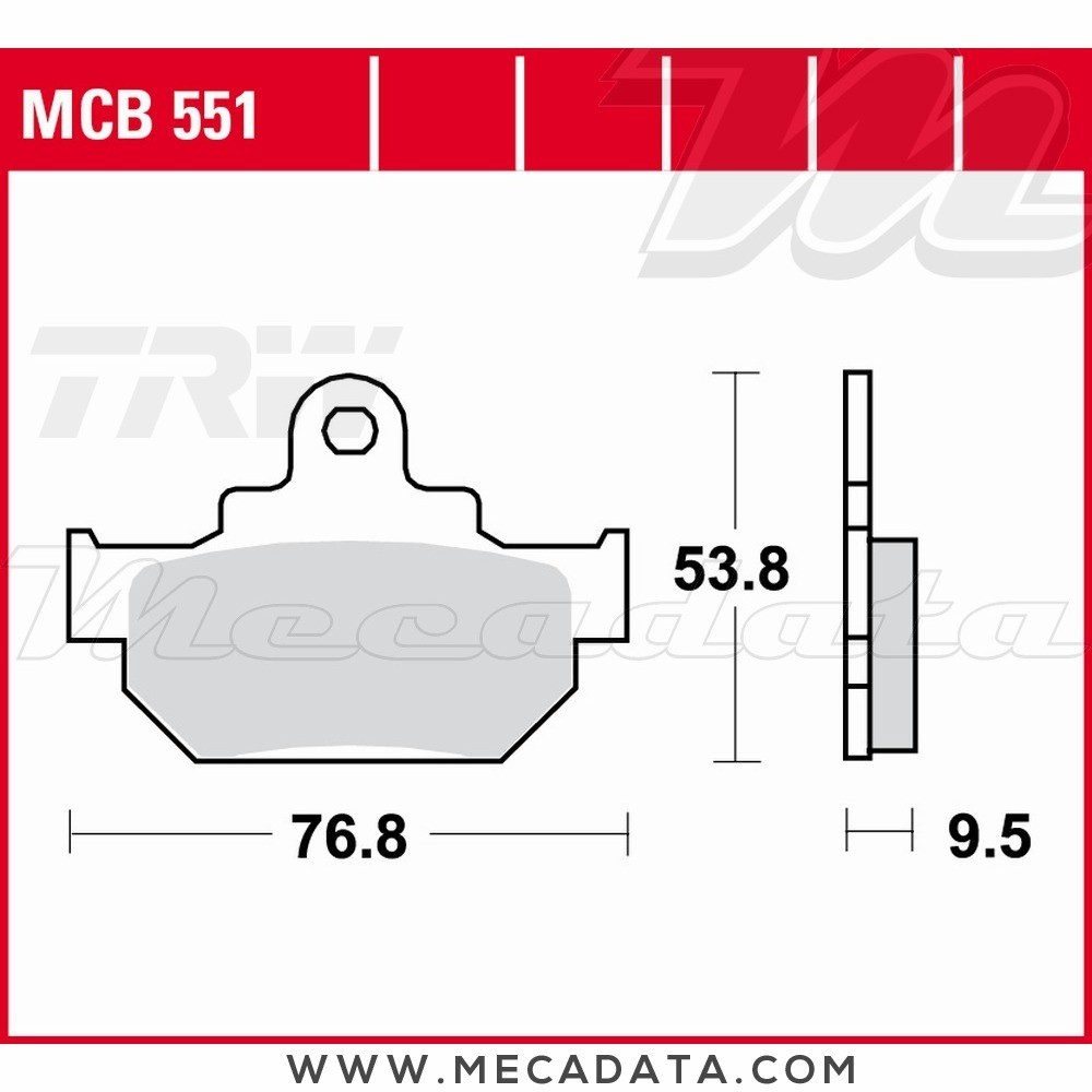 Plaquettes de frein Avant ~ TRW Lucas MCB 551 