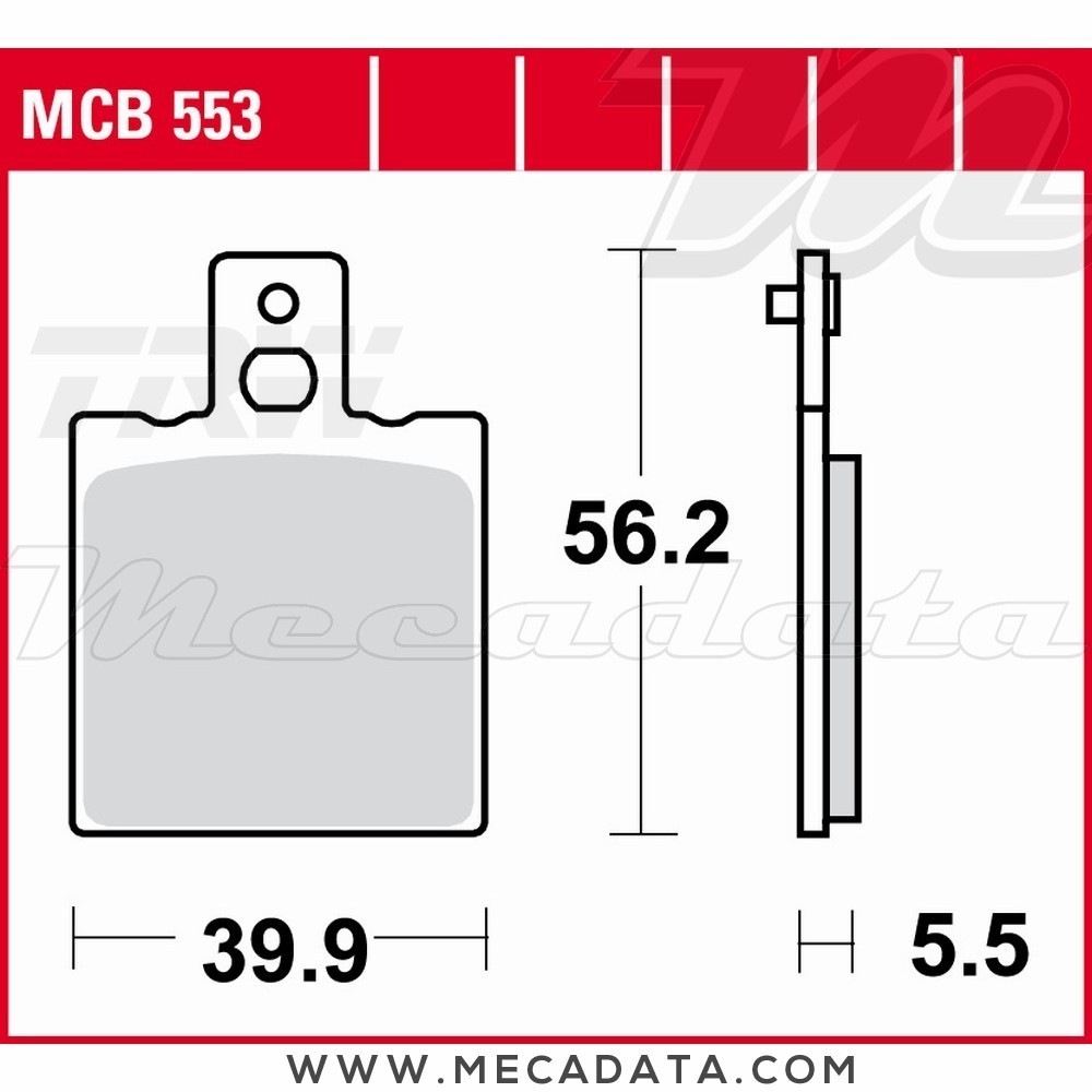 Plaquettes de frein Arrière ~ TRW Lucas MCB 553 