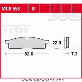 Plaquettes de frein Avant ~ TRW Lucas MCB 558 