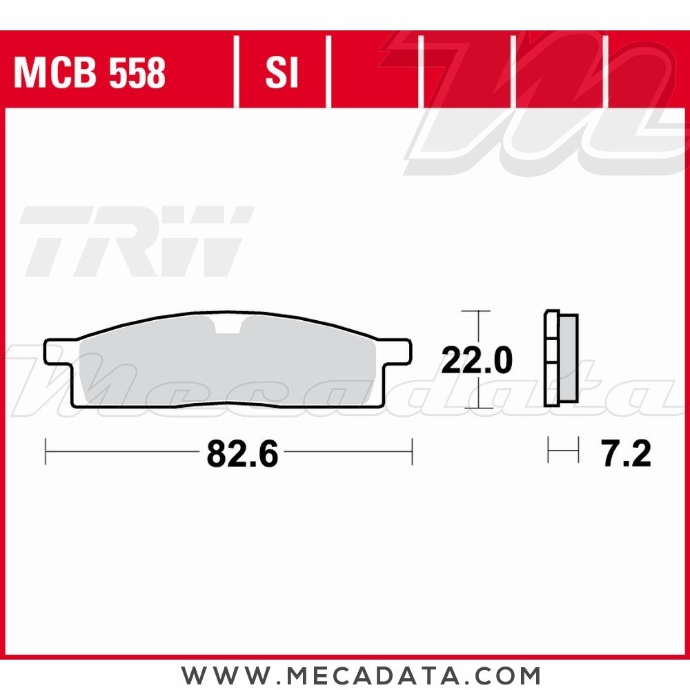 Plaquettes de frein Avant ~ TRW Lucas MCB 558 