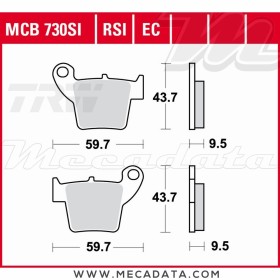 Plaquettes de frein Arrière ~ TRW Lucas MCB 730 RSI 