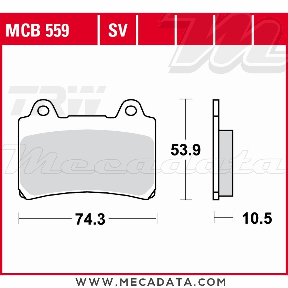 Plaquettes de frein Avant ~ TRW Lucas MCB 559 